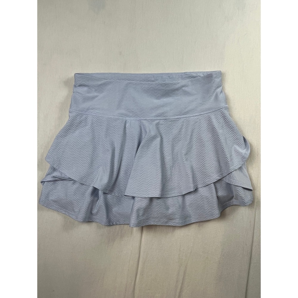 Athleta Girl Serve Skort XXL 16 Lavender Blue Textured Wave Ruffle Tennis Skirt